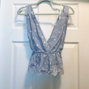 Forever 21 Spring Linen Cropped Tank